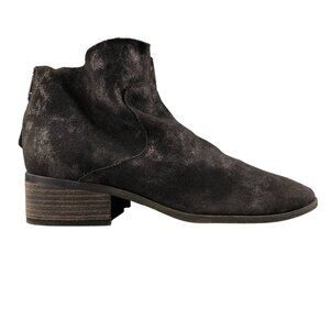 Lucky Brand Women's Size 9.5M Lahela Brown Leather Suede Back Zip Ankle Booties